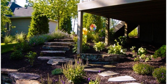 Landscaping fort wayne stone walls and stairways